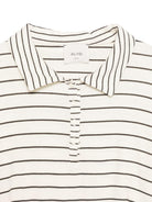 T-shirt per donna Alysi bianca con design a righe nere - Rubino Kids