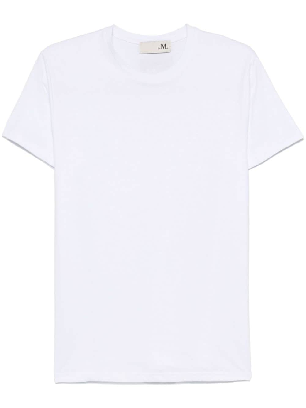 T-shirt per donna The M bianco in cotone con scollo rotondo - Rubino Kids