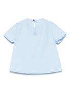 T-shirt per neonata A'lapage azzurro in cotone con dettaglio fiocchi - Rubino Kids
