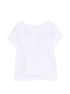 T-shirt per neonata Billieblush bianca con stampa grafica - Rubino Kids