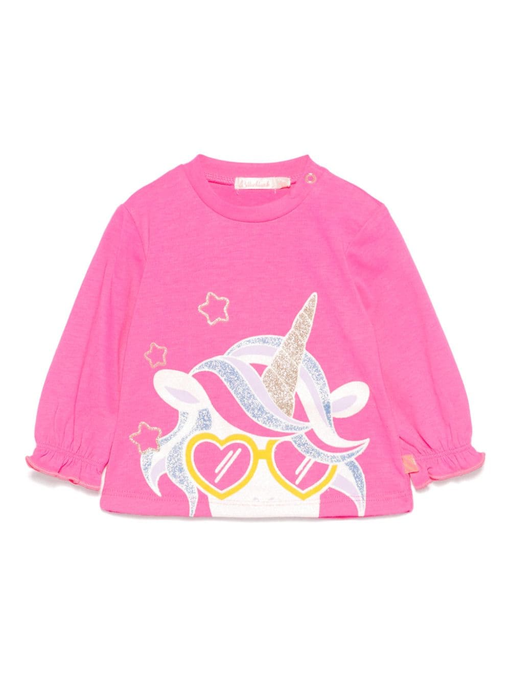 T shirt per neonata Billieblush fucsia con stampa unicorno - Rubino Kids