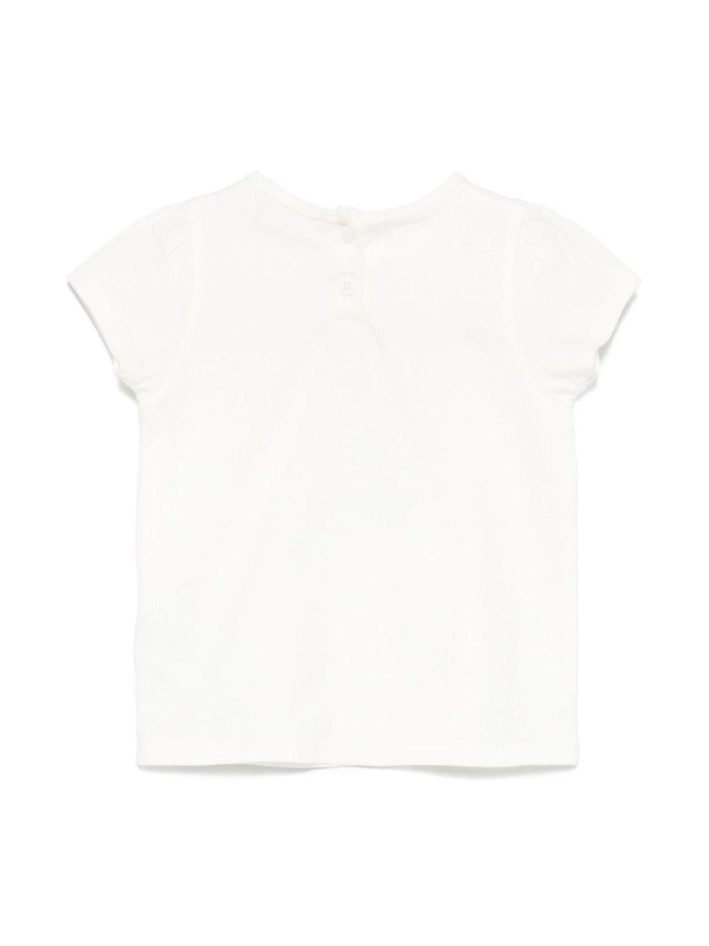 T-shirt per neonata Bonpoint cira beige con chiusura posteriore con bottone - Rubino Kids