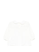 T-shirt per neonata Douuod Kids bianca con colletto alla Peter Pan - Rubino Kids