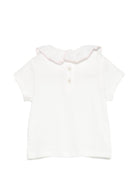 T-shirt per neonata Douuod Kids bianca con ruches - Rubino Kids
