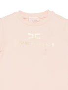 T-shirt per neonata Elisabetta Franchi La Mia Bambina rosa con dettaglio logo - Rubino Kids
