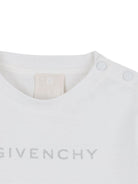 T-shirt per neonata Givenchy Kids bianco con maniche increspate - Rubino Kids