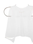 T-shirt per neonata Mariella Ferrari bianca con bordo smerlato - Rubino Kids