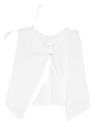T-shirt per neonata Mariella Ferrari bianca con bordo smerlato - Rubino Kids