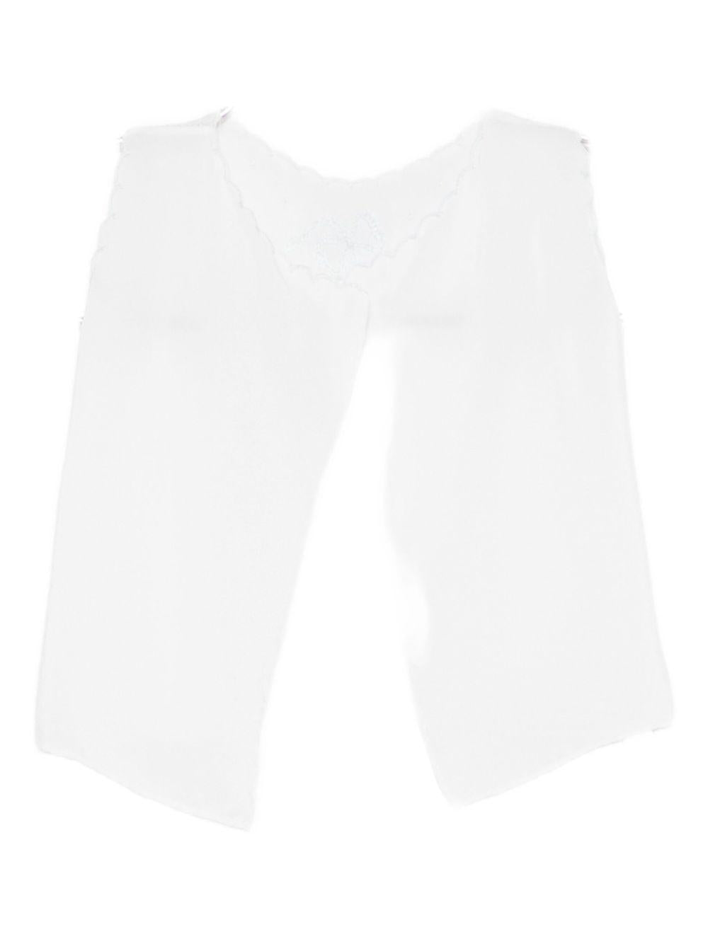 T-shirt per neonata Mariella Ferrari bianco con dettagli ricamati - Rubino Kids