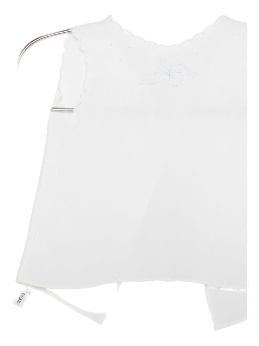 T-shirt per neonata Mariella Ferrari bianco con dettagli ricamati - Rubino Kids