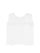 T-shirt per neonata Mariella Ferrari bianco con dettagli ricamati - Rubino Kids