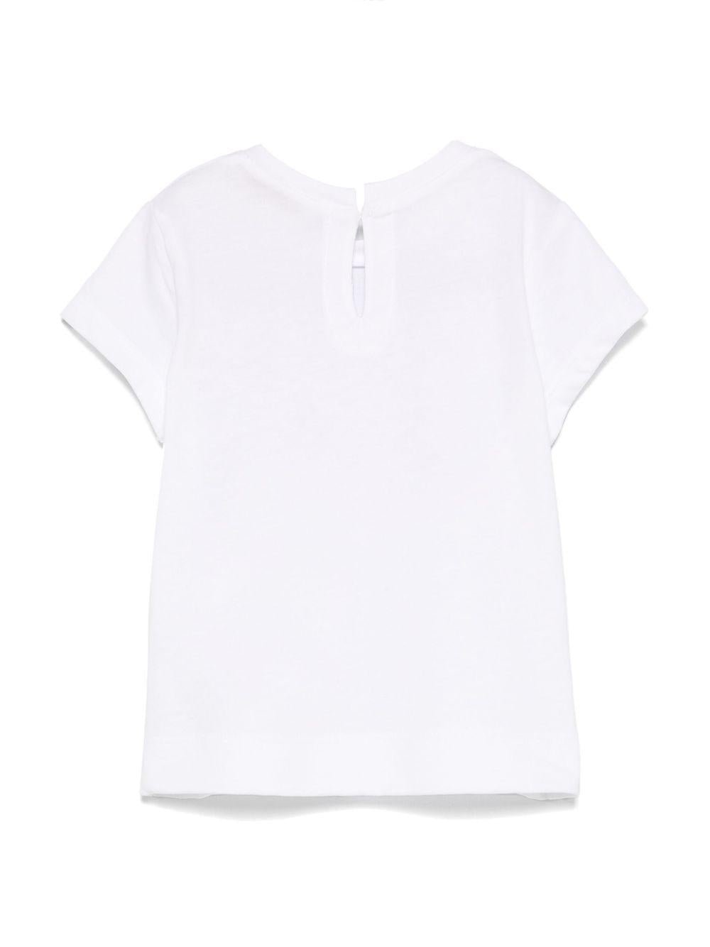 T-shirt per neonata Monnalisa bianco Stay Cool con stampa - Rubino Kids