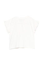 T-shirt per neonata Moschino Kids bianca con stampa Teddy Bear - Rubino Kids