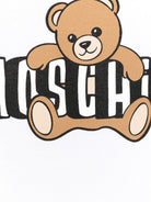 T-shirt per neonata Moschino Kids bianco con maniche a palloncino - Rubino Kids