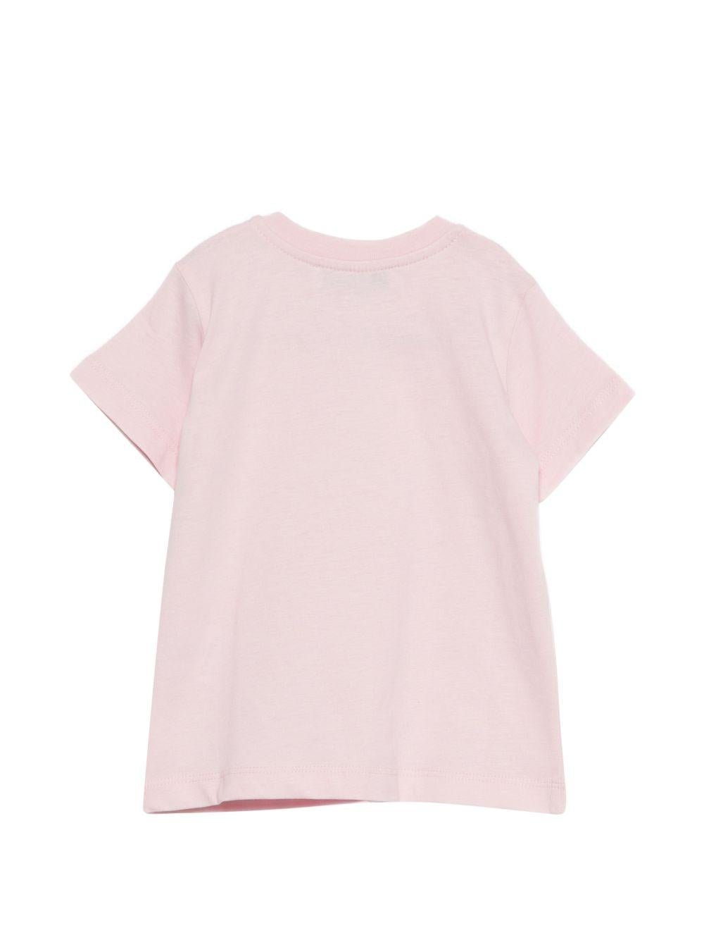 T-shirt per neonata MSGM Kids rosa con stampa grafica logo - Rubino Kids
