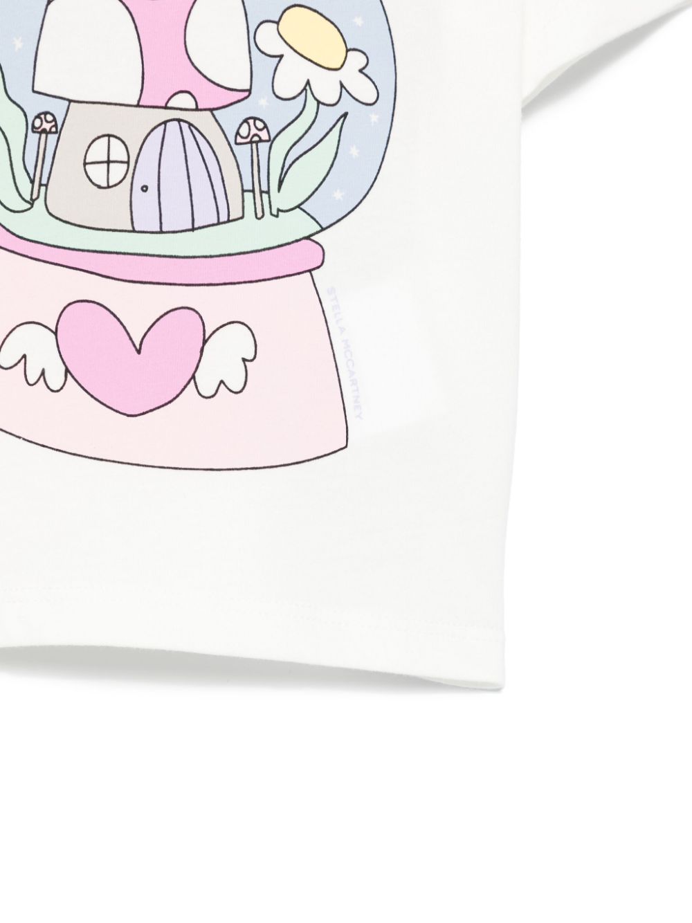 T-shirt per neonata Stella McCartney Kids bianco con stampa animazione - Rubino Kids