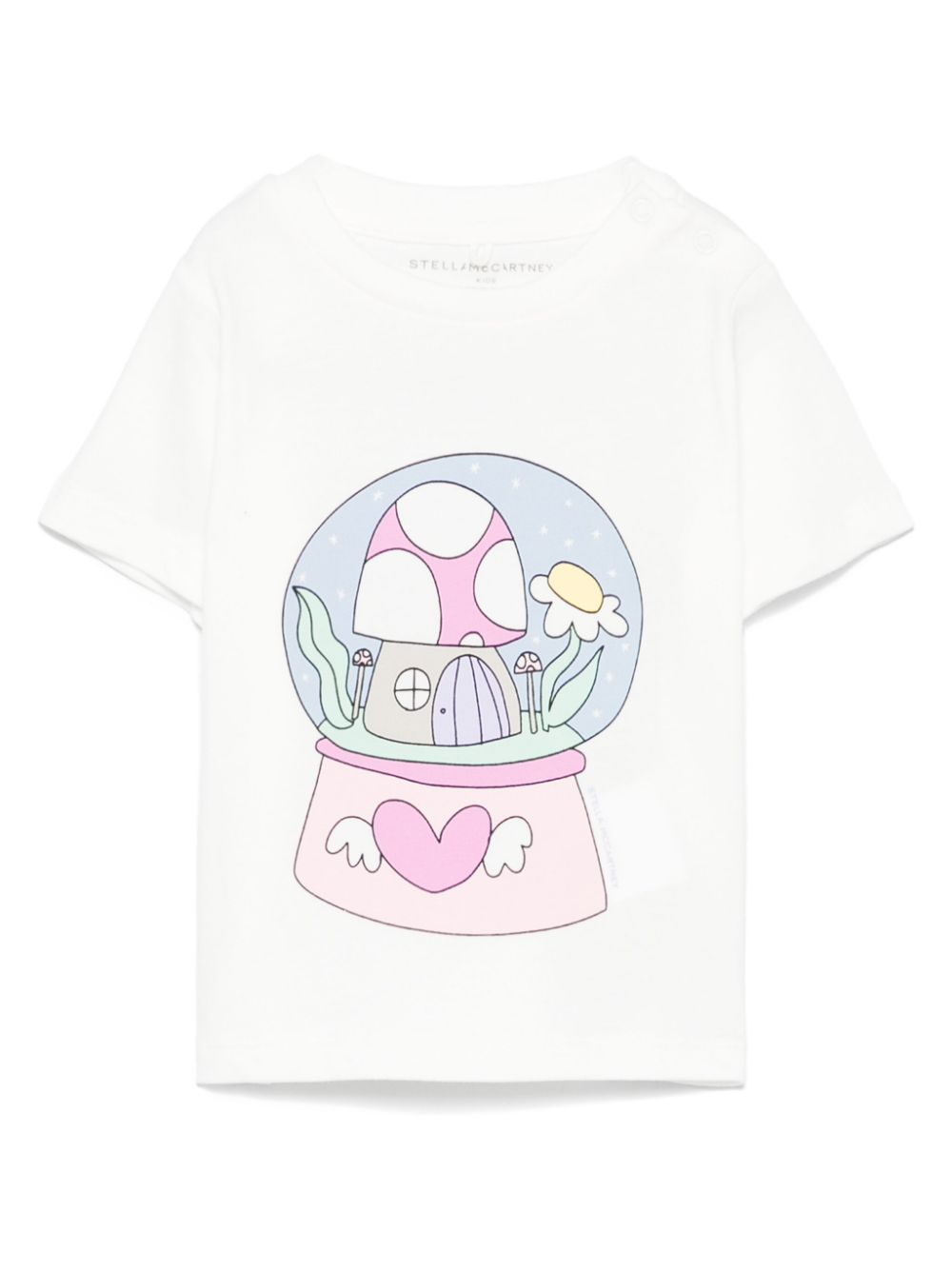 T-shirt per neonata Stella McCartney Kids bianco con stampa animazione - Rubino Kids