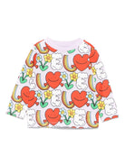T-shirt per neonata Stella McCartney Kids lilla con stampa grafica - Rubino Kids