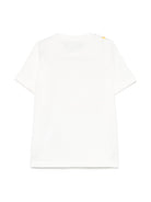 T-shirt per neonata Versace Kids bianco con stampa logo oro - Rubino Kids