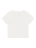 T-shirt per neonati Fendi Kids bianco con stapma grafica sul davanti - Rubino Kids