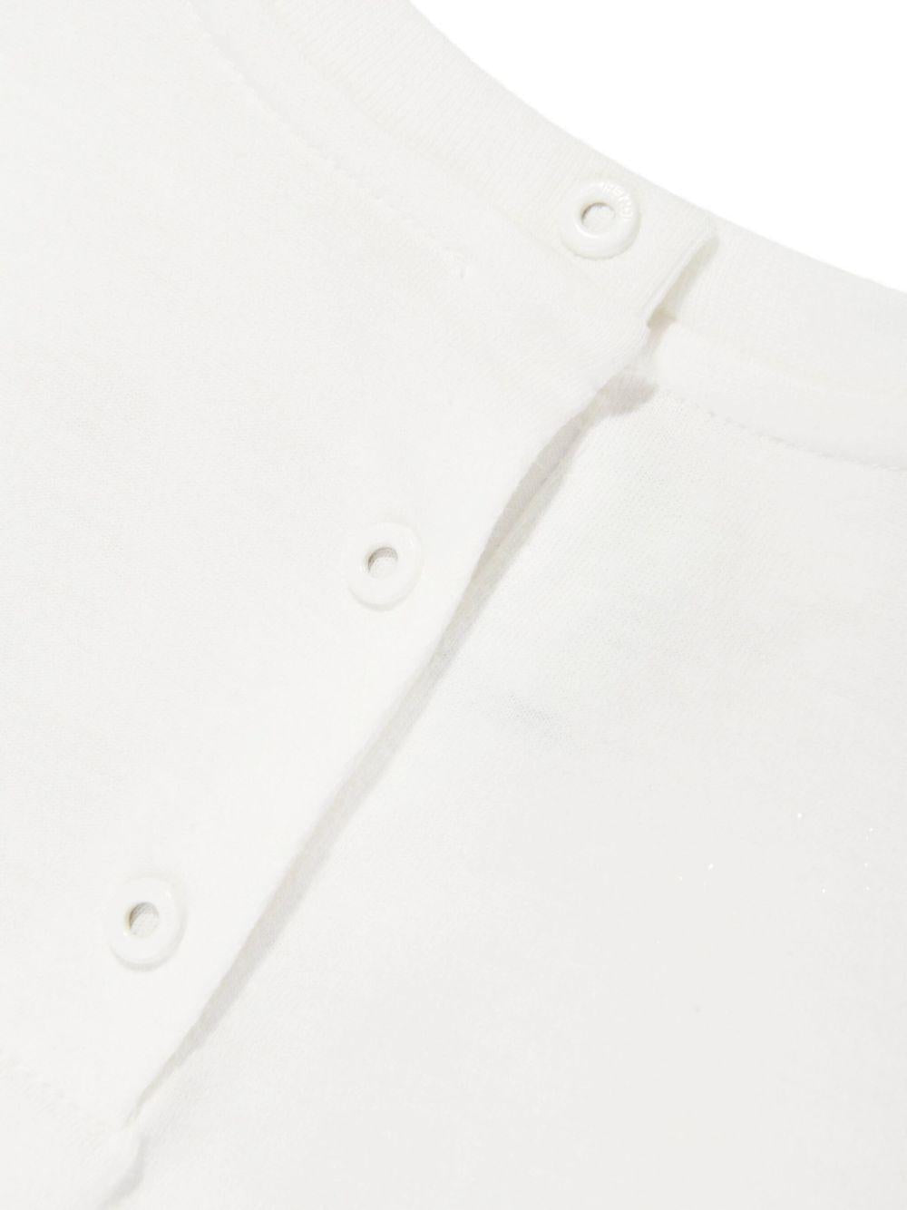 T-shirt per neonati Fendi Kids bianco con stapma grafica sul davanti - Rubino Kids