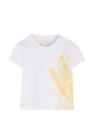 T-shirt per neonati Givenchy Kids bianca con stampa grafica - Rubino Kids