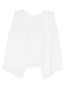 T-shirt per neonati Mariella Ferrari bianca con dettagli ricamati - Rubino Kids