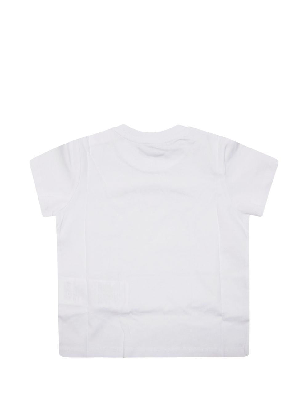 T-shirt per neonati Moschino Kids bianca con stampa orsetti sorridenti - Rubino Kids
