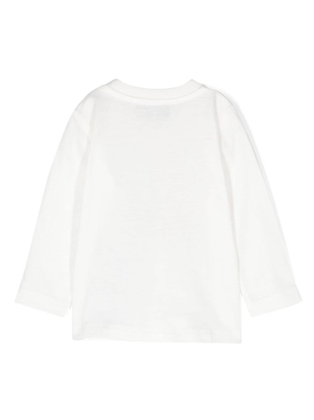 T-shirt per neonati Moschino Kids bianco con stampa Teddy Bear - Rubino Kids