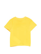 T-shirt per neonati Moschino Kids gialla con stampa grafica - Rubino Kids