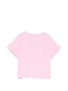 T-shirt per neonati Moschino Kids rosa con stampa Teddy Bear - Rubino Kids