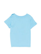 T-shirt per neonati MSGM Kids azzurra con logo sul davanti - Rubino Kids
