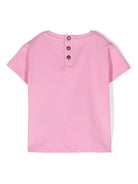 T shirt per neonati rosa Nadeshiko con logo John Richmond centrale maculato - Rubino Kids