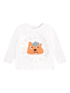 T-shirt per neonati Stella McCartney Kids bianco a maniche lunghe - Rubino Kids