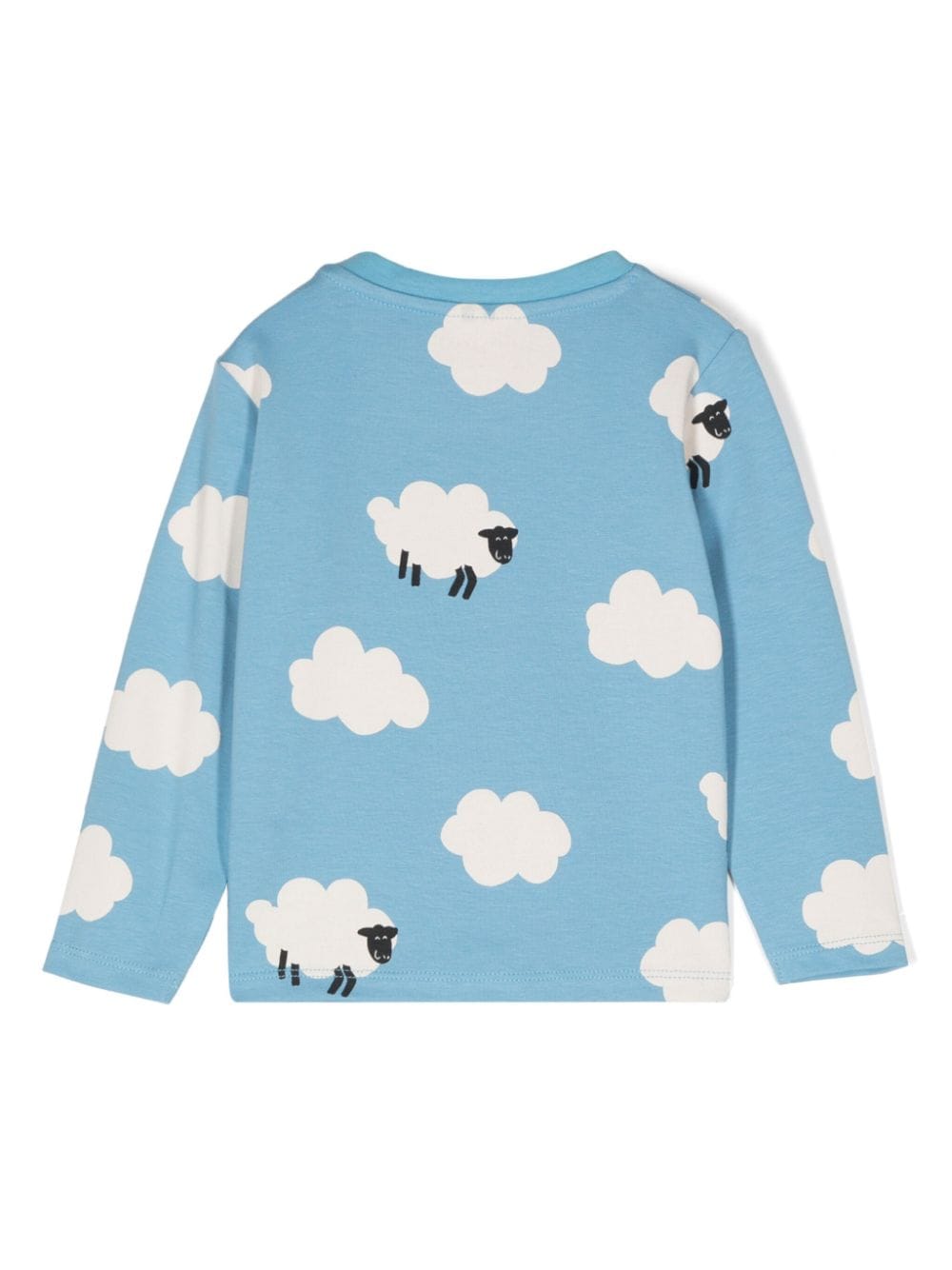 T shirt per neonato azzurra Stella McCartney con stampa cielo a pecorelle - Rubino Kids