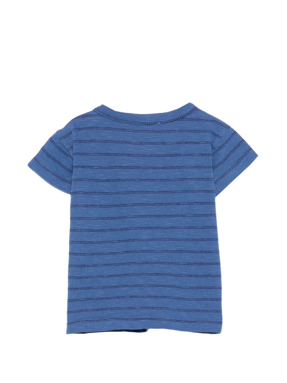 T-shirt per neonato Bonpoint blu con design a righe - Rubino Kids