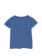 T-shirt per neonato Bonpoint blu con design a righe - Rubino Kids
