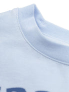 T-shirt per neonato Burberry Kids blu con stampa logo sul davanti - Rubino Kids
