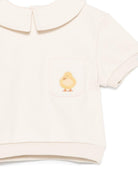T-shirt per neonato Donsje beige con ricamo pulcino - Rubino Kids