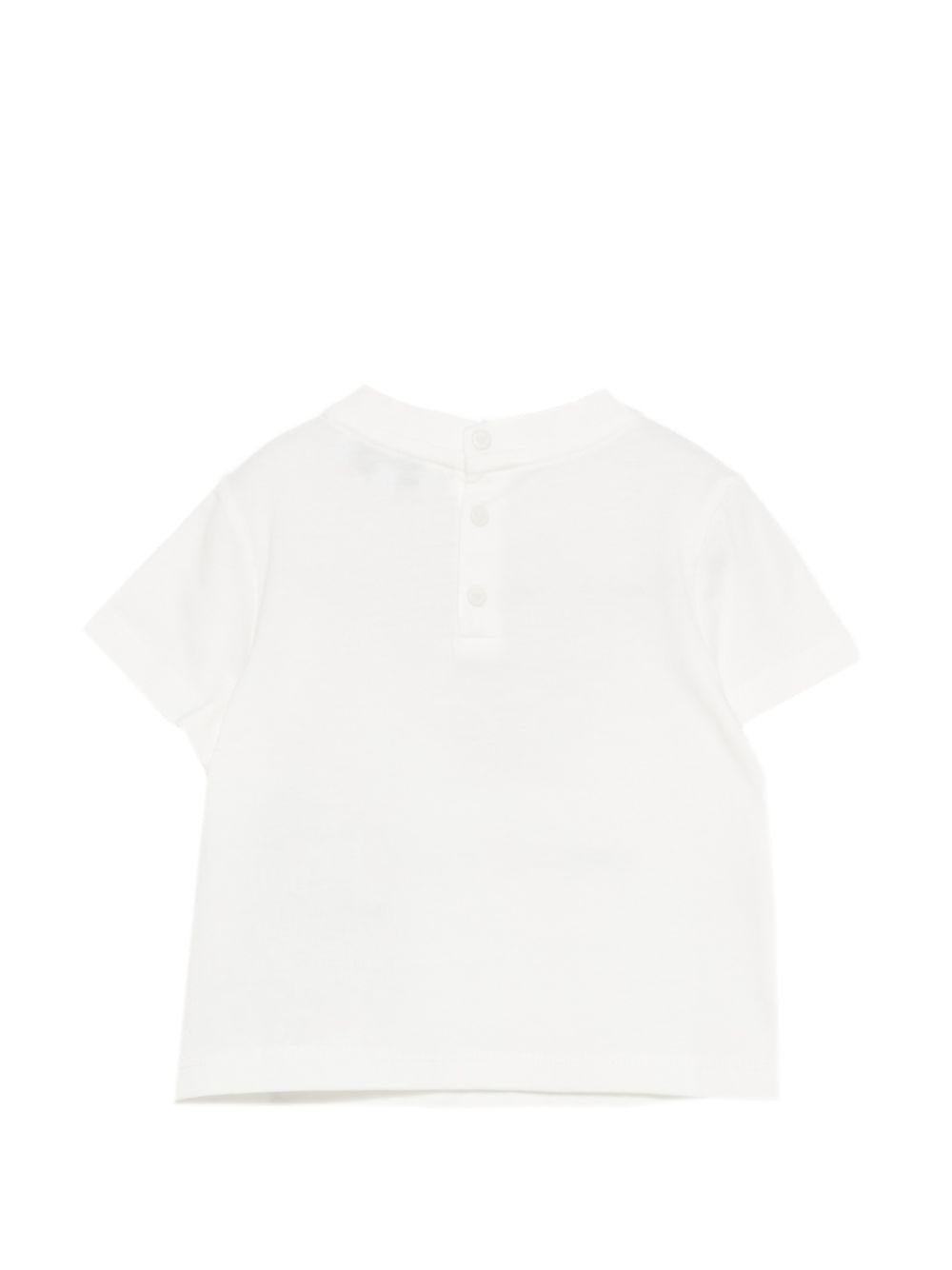 T-shirt per neonato Emporio Armani Kids bianca con stampa grafica con palline da tennis - Rubino Kids