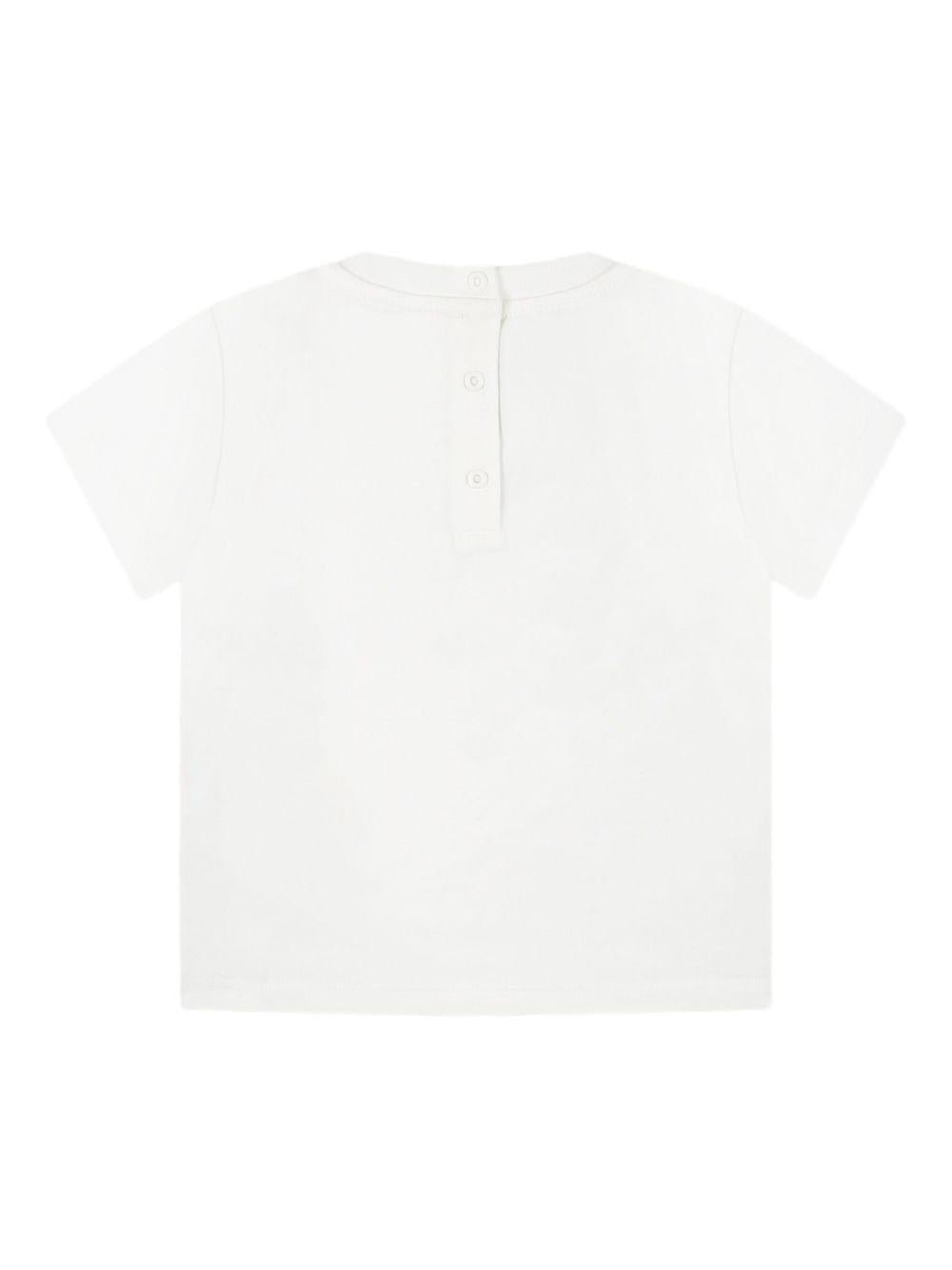 T-shirt per neonato Fendi Kids bianco con stampa grafica sul davanti - Rubino Kids