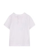 T-shirt per neonato Givenchy Kids bianca con ricamo logo - Rubino Kids