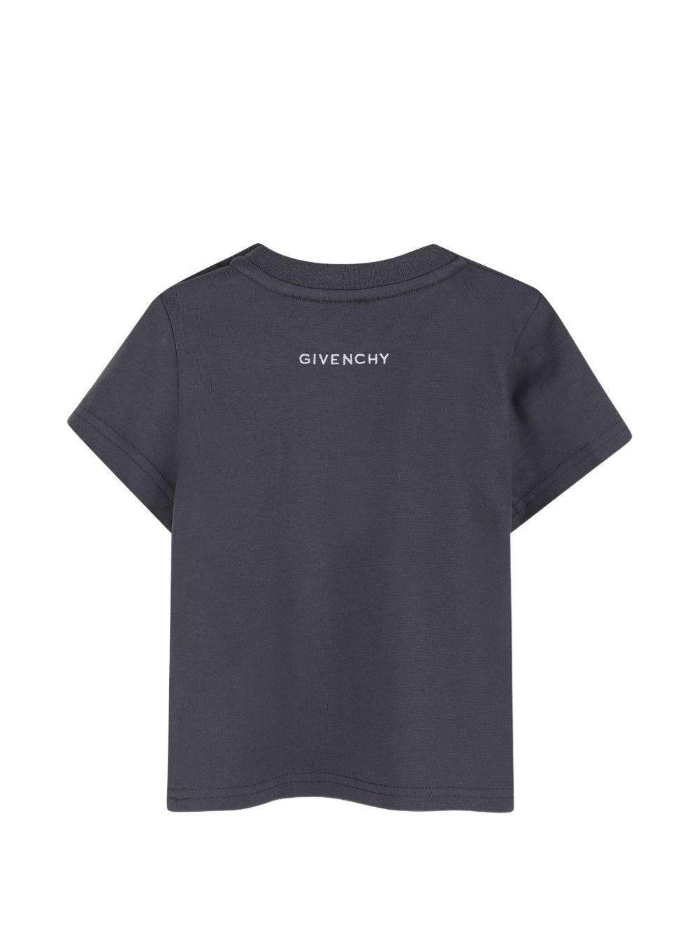 T-shirt per neonato Givenchy Kids multicolore con chiusura a bottoni - Rubino Kids
