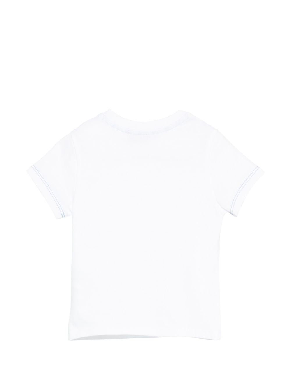 T-shirt per neonato Missoni Kids bianca con stampa logo sul davanti - Rubino Kids