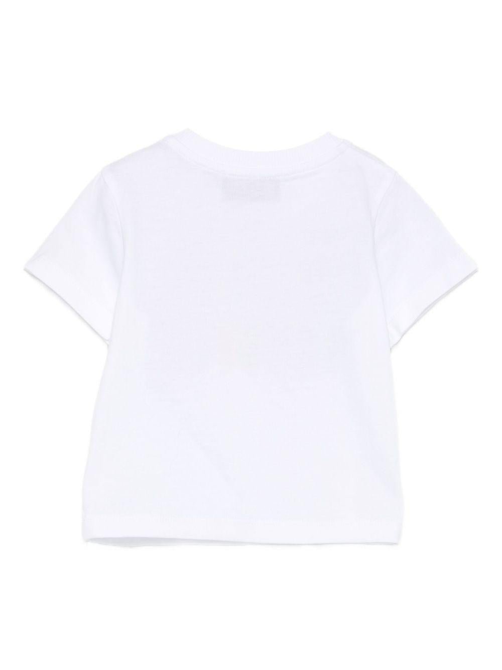 T-shirt per neonato Moschino Kids bianco con stampa matite - Rubino Kids