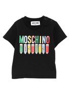 T-shirt per neonato Moschino Kids nero con stampa matite - Rubino Kids