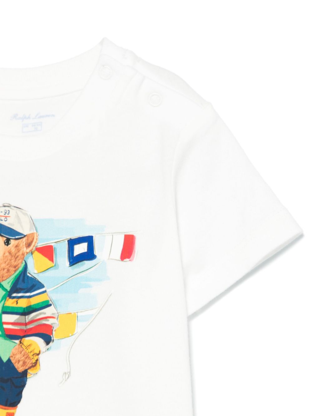 T-shirt per neonato POLO RALPH LAUREN KIDS bianco con motivo Polo Bear - Rubino Kids