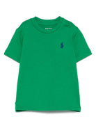 T-shirt per neonato Polo Ralph Lauren Kids verde con motivo Polo Pony - Rubino Kids