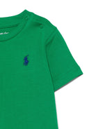 T-shirt per neonato Polo Ralph Lauren Kids verde con motivo Polo Pony - Rubino Kids