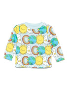 T-shirt per neonato Stella McCartney Kids azzurro con stampa grafica - Rubino Kids